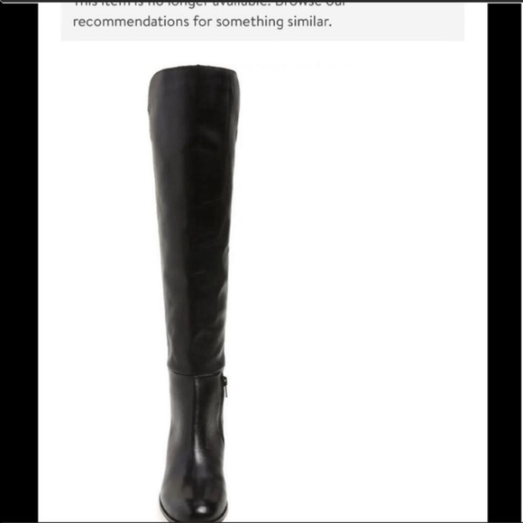 Corso Como Black Leather Over The Knee Boots - Picture 2 of 9